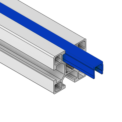 61-013-4 MODULAR SOLUTIONS PVC COVER PROFILE 30 SERIES BLUE, 8'